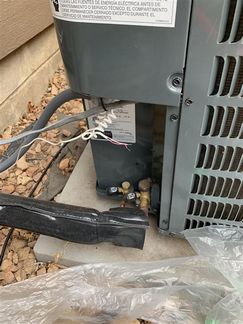 cutting wire behind ac unit